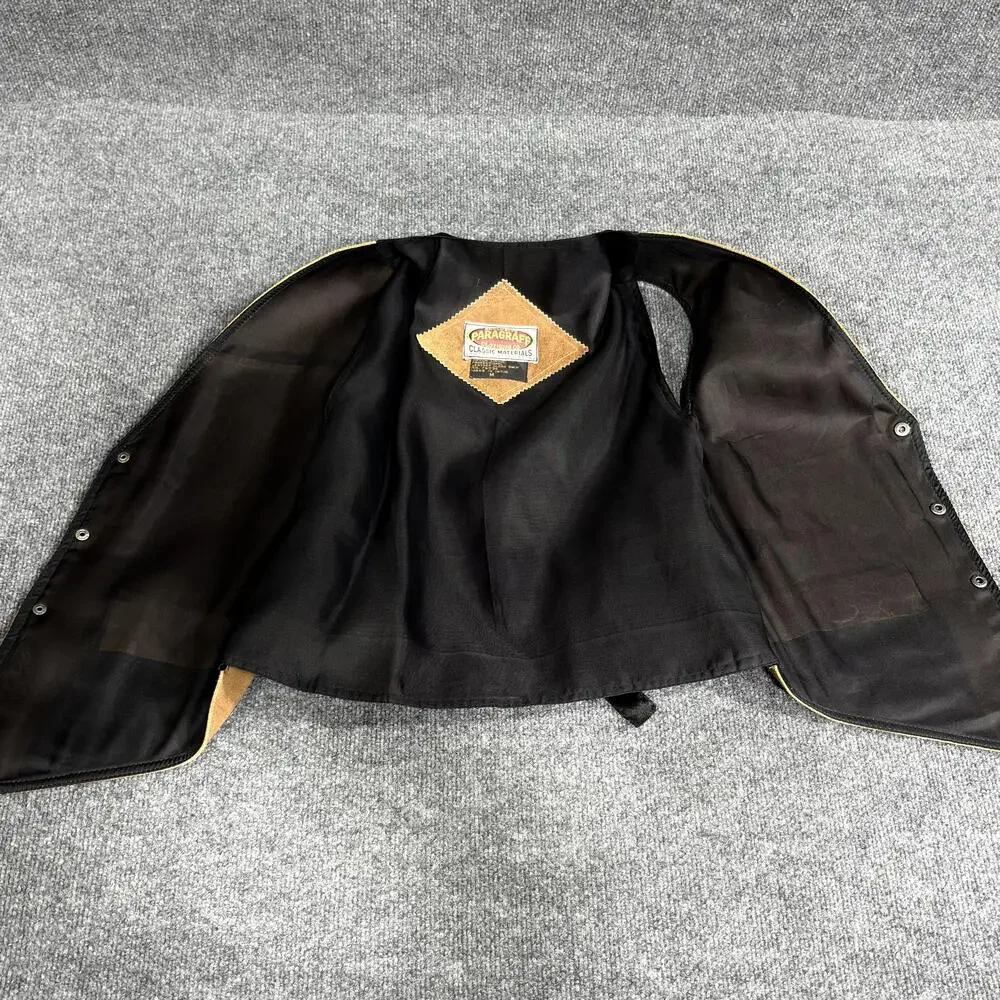 Paragraff Suede Leather Vest Mens Medium Brown Southwestern Cowboy Western